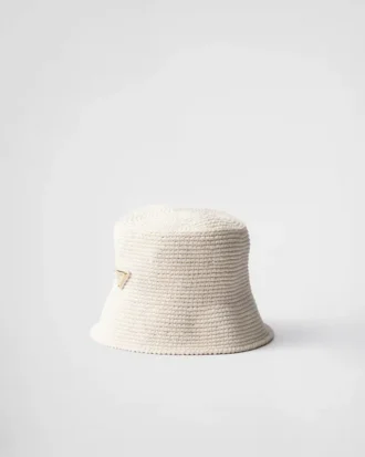 Virkad bucket hat