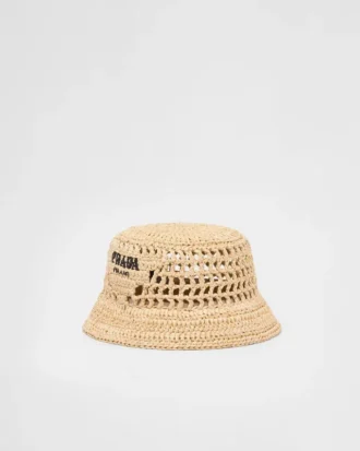 Virkad bucket hat