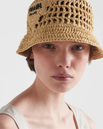 Virkad bucket hat