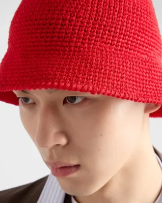 Virkad bucket hat