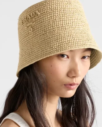 Virkad bucket hat