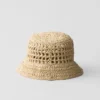 Virkad bucket hat