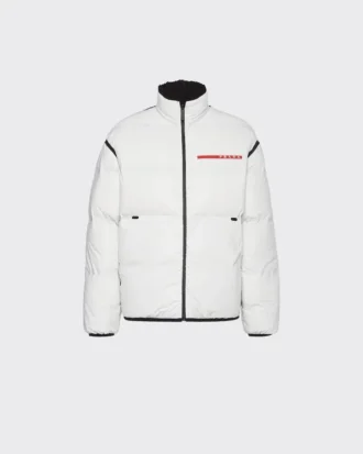 Vändbar kort dunjacka i lätt Re-Nylon